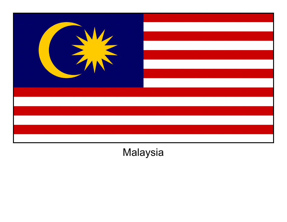Malaysia Flag Template