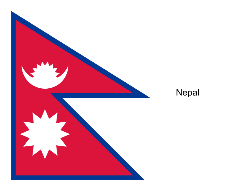 Template of Nepal Flag