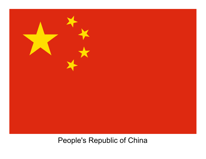 People's Republic of China Flag Template - Professional Design with Chinese Flag Colors
