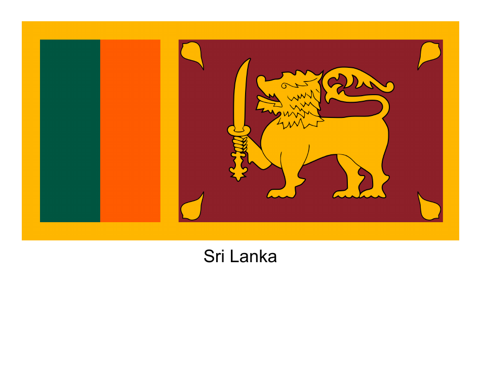 Sri Lanka Flag Template - Edit and Download Printable Sign Online