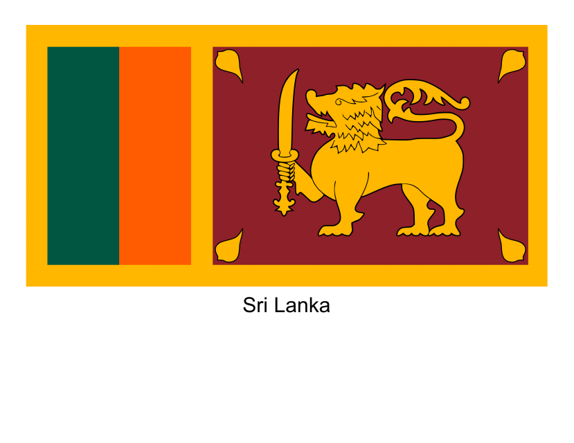 Sri Lanka Flag Template