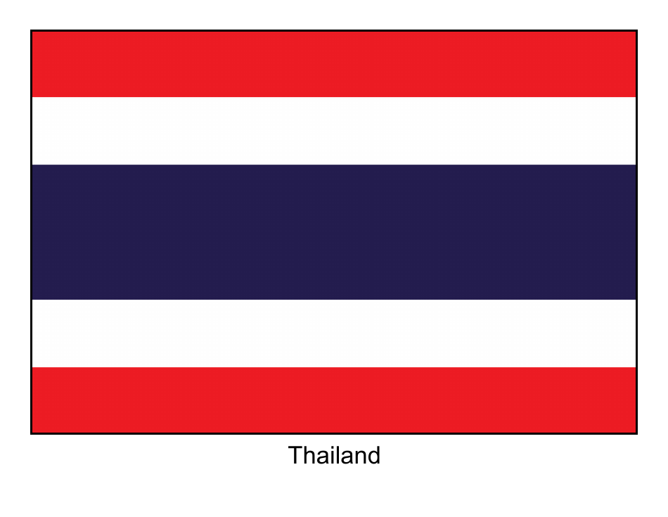 Thailand Flag Template - Customize and Download