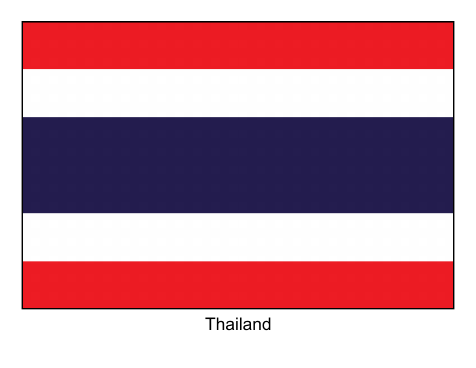 Thailand Flag Template Download Printable PDF | Templateroller