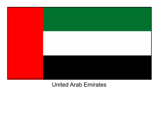 Document preview: United Arab Emirates Flag Template