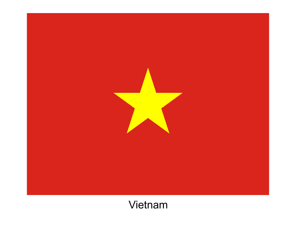Vietnam Flag Template