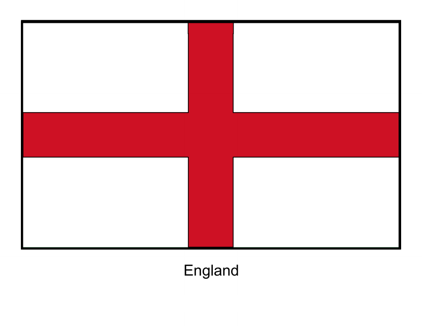 England Flag Template