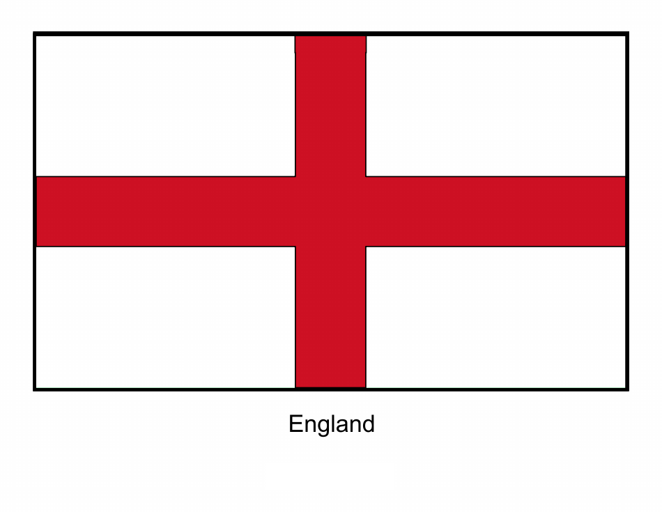 England Flag Template Download Printable PDF | Templateroller