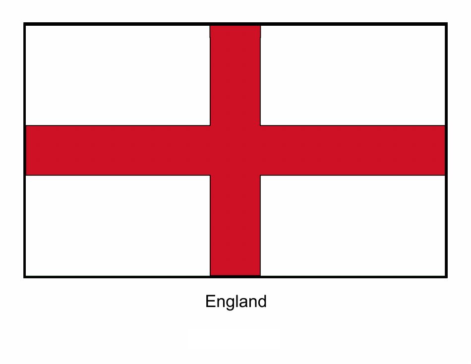 England Flag Template