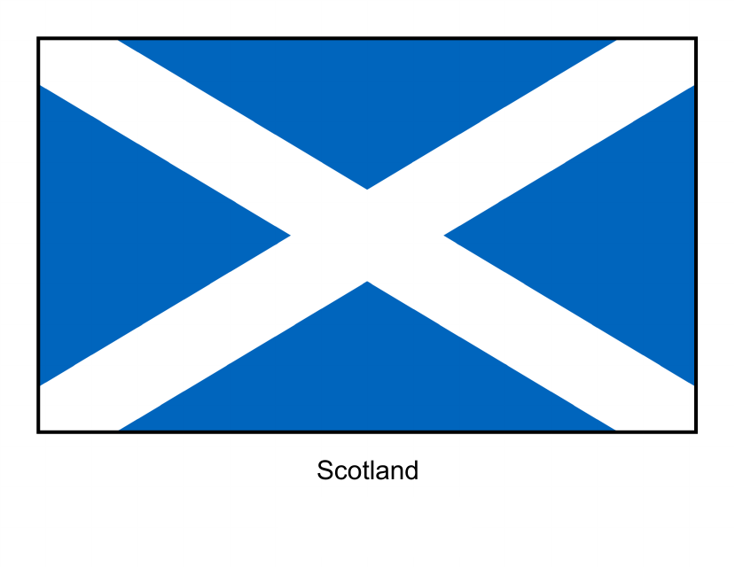Scotland Flag Template