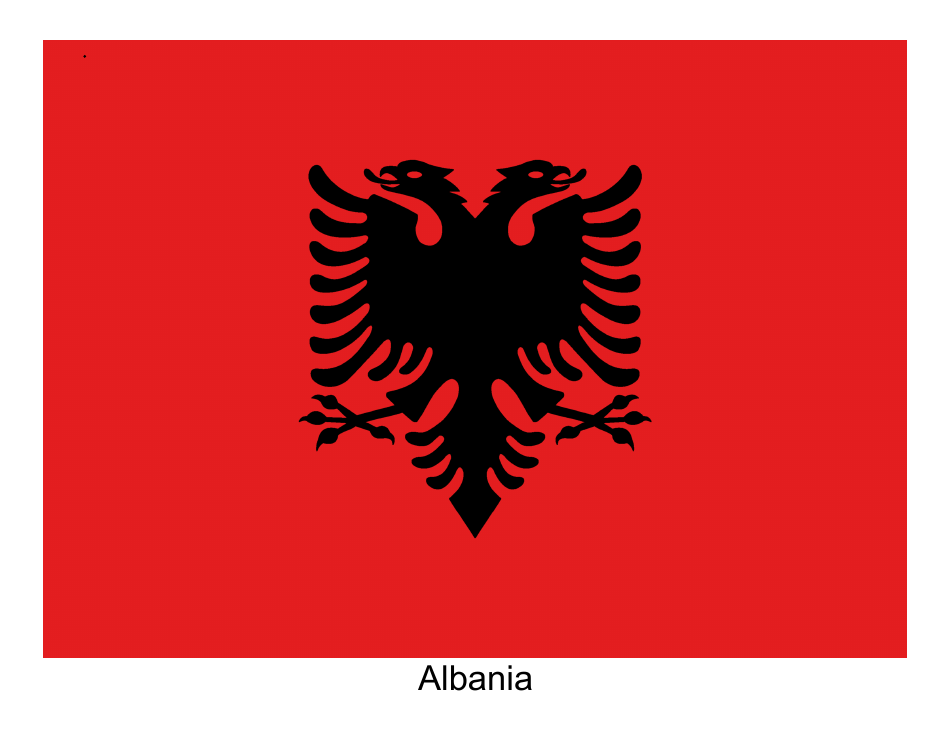 Albania Flag Template - Printable and Customizable Design