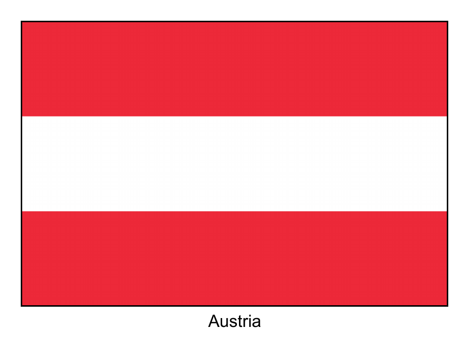 Austria Flag Template - Preview Image