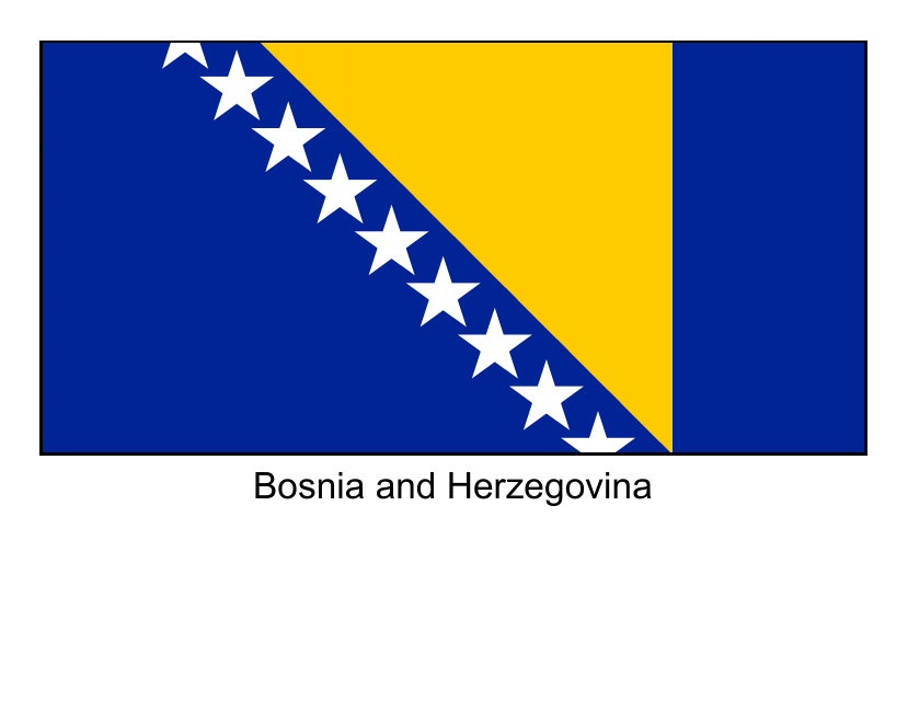 Bosnia and Herzegovina Flag Template