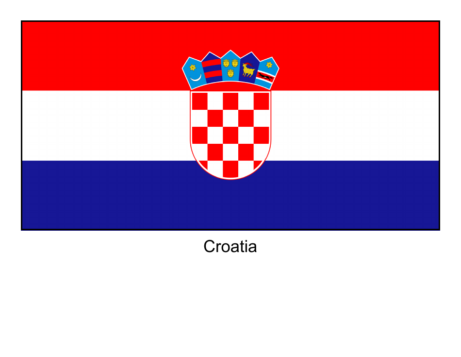 Croatia Flag Template