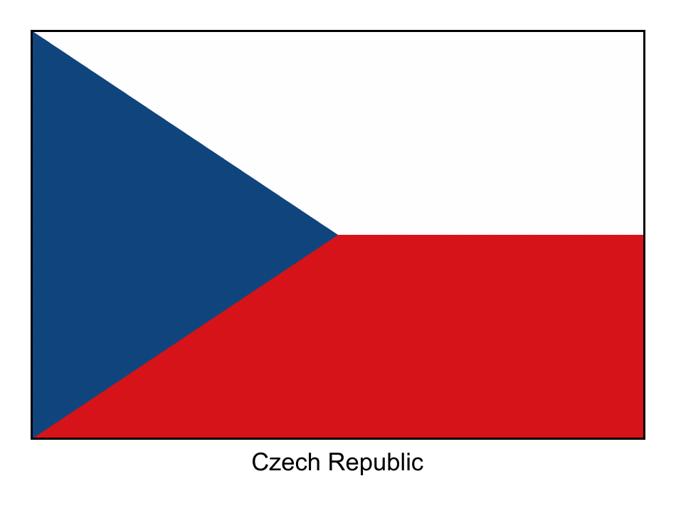 Czech Republic Flag Template Download Printable PDF | Templateroller