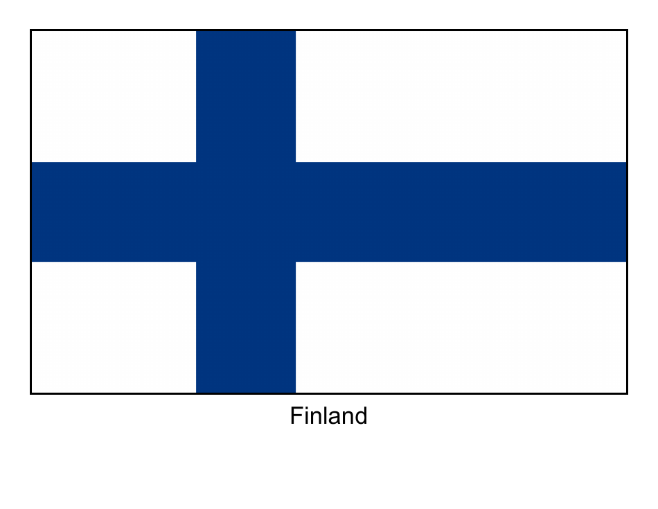 Finland Flag Template - Free document template for downloading and printing