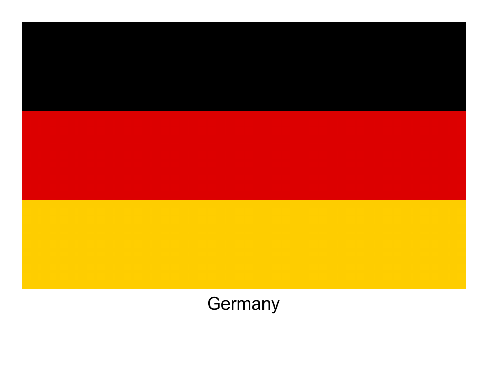 Germany Flag Template - Blank and Customizable