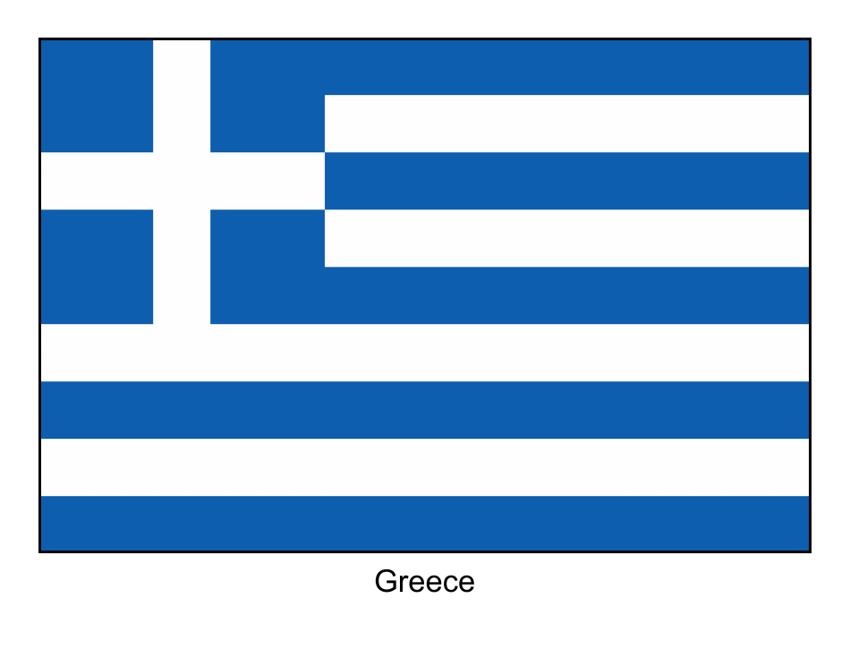 Greece flag template