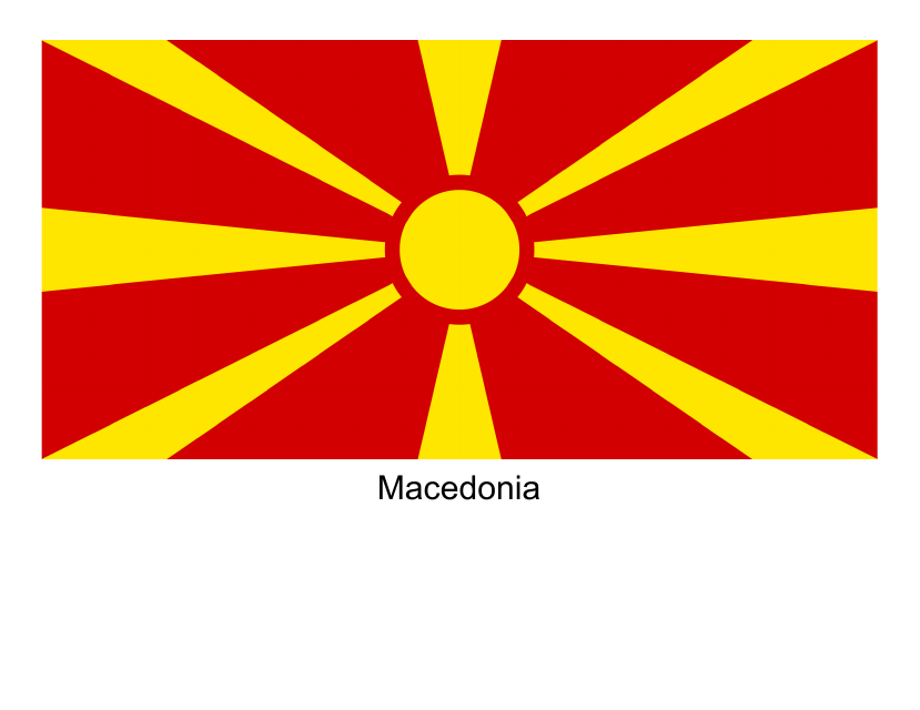 Macedonia Flag Template