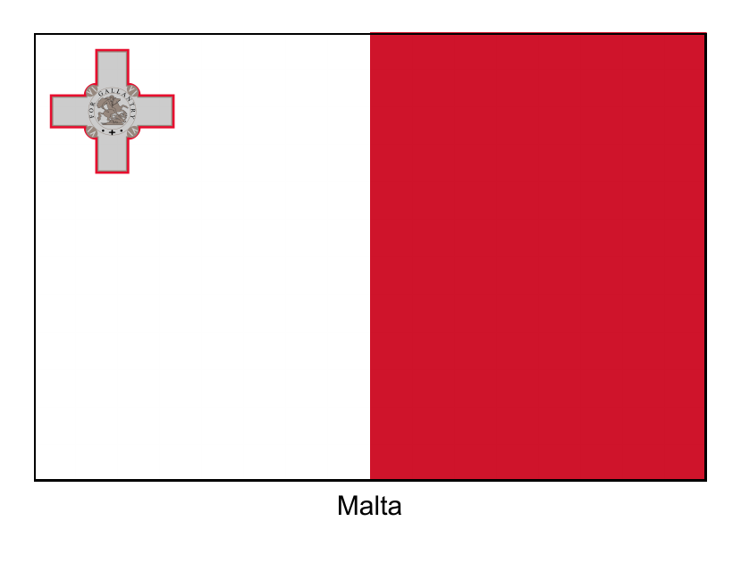 Malta flag template - customizable document