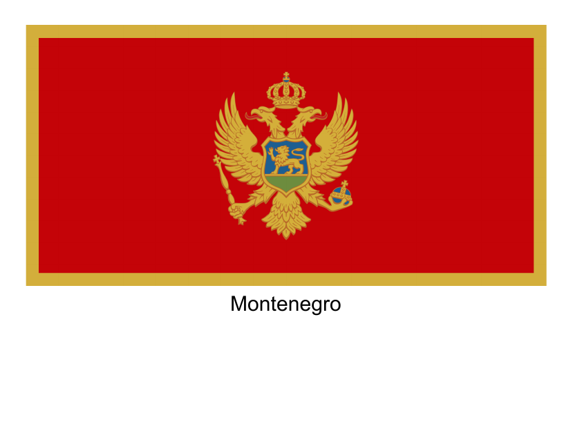 Montenegro Flag Template