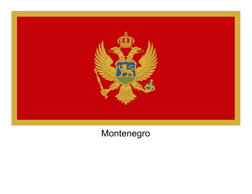 Montenegro flag template