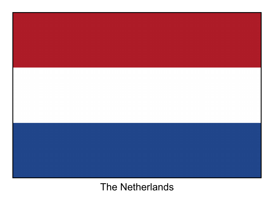 The Netherlands flag template
