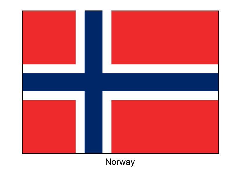 Norway Flag Template - Decorative flag template from TemplateRoller.com