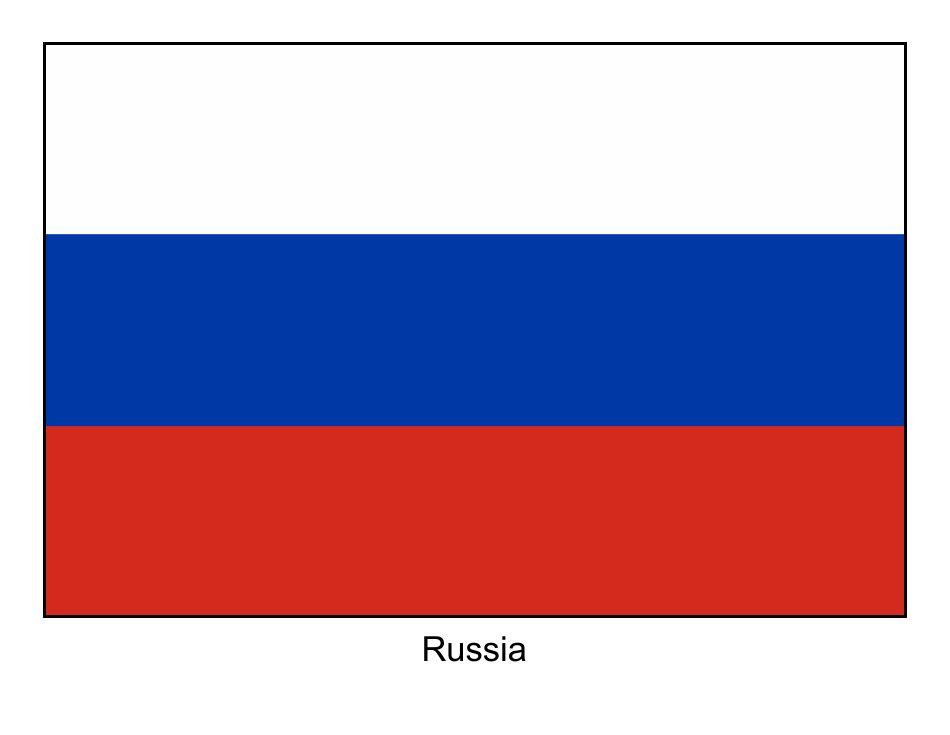 Russia Flag Template - Printable and Editable 国 Manual