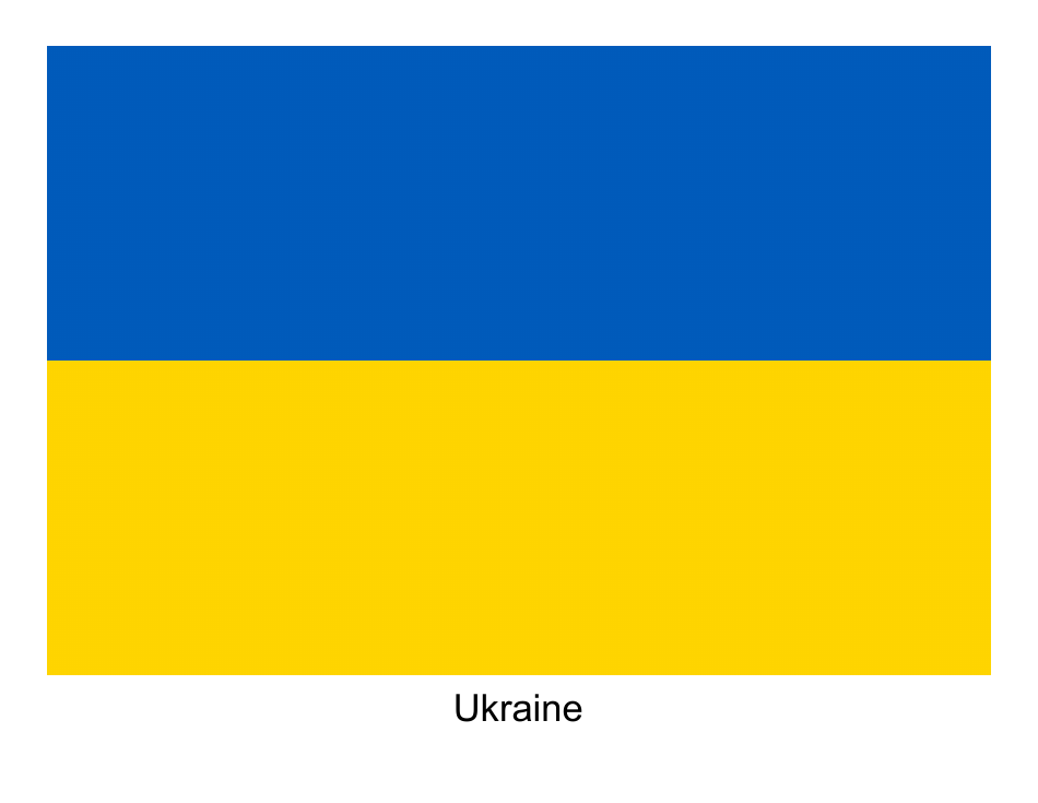 Ukraine Flag Template