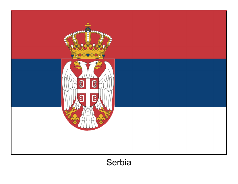 Serbia Flag Template
