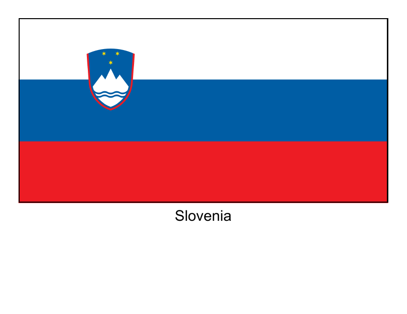 Slovenia Flag Template Image
