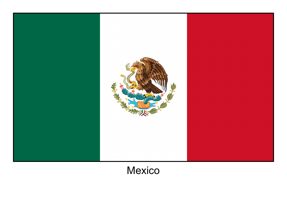 Mexico Flag Template - Printable and Editable Design