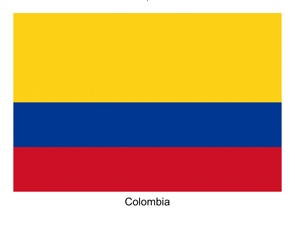 Colombia Flag Template - Document preview