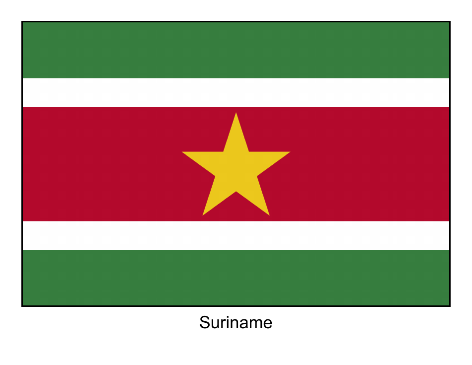 Suriname Flag Template - Preview