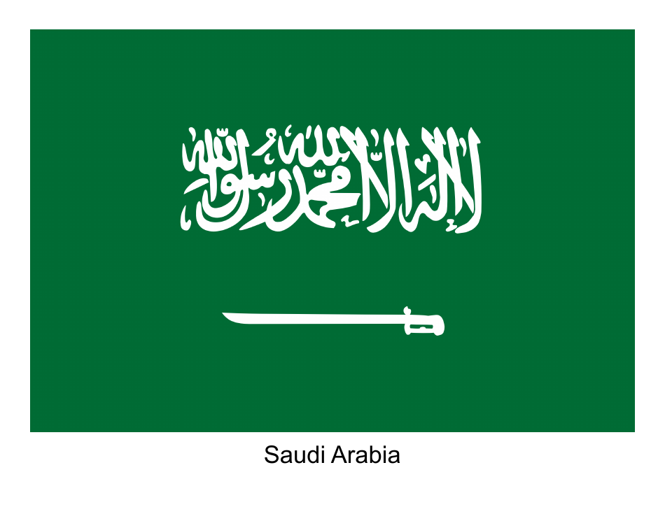 Saudi Arabia flag template