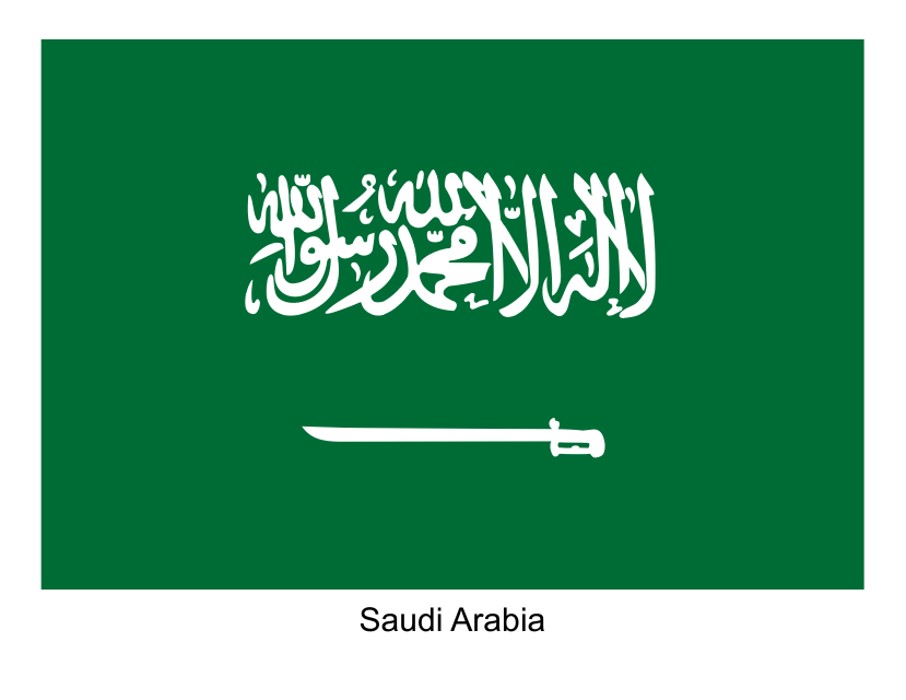Saudi Arabia Flag Template