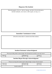 Trucking Incident Report Template, Page 2