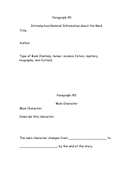 5th Grade Summer Book Report Template, Page 2