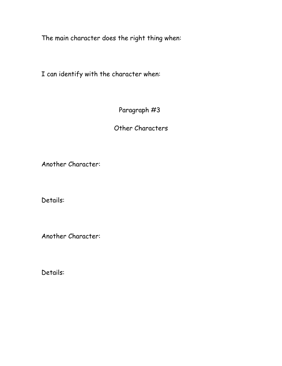 5th Grade Summer Book Report Template, Page 3