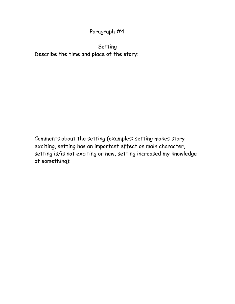 5th Grade Summer Book Report Template, Page 4