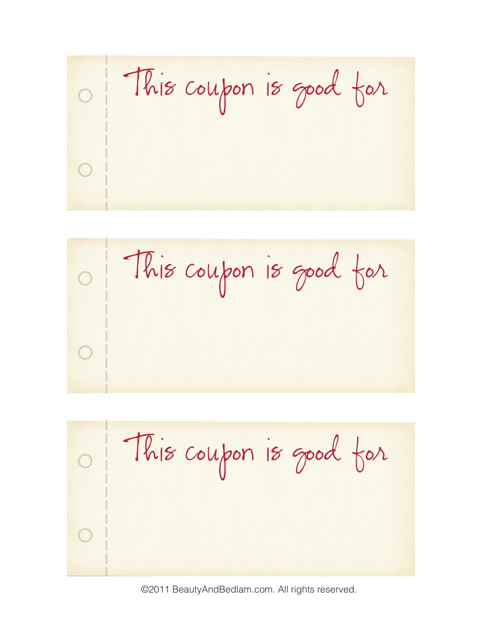 Christmas Coupon Book Templates - Beautyandbedlam, Page 5