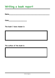 Document preview: Book Report Template - Green