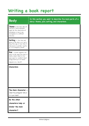 Book Report Template - Green, Page 4