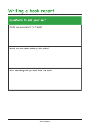 Book Report Template - Green, Page 6