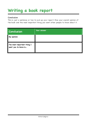 Book Report Template - Green, Page 7