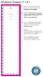 Document preview: 2" X 8" Bookmark Template - Up2u Print