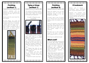 Diy Bookmark Weaving Loom Pattern - Tanglecrafts, Page 4