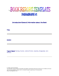 Book Report Template - Sedita Learning Strategies, Page 2