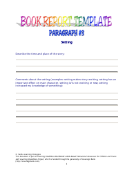 Book Report Template - Sedita Learning Strategies, Page 5