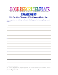 Book Report Template - Sedita Learning Strategies, Page 7